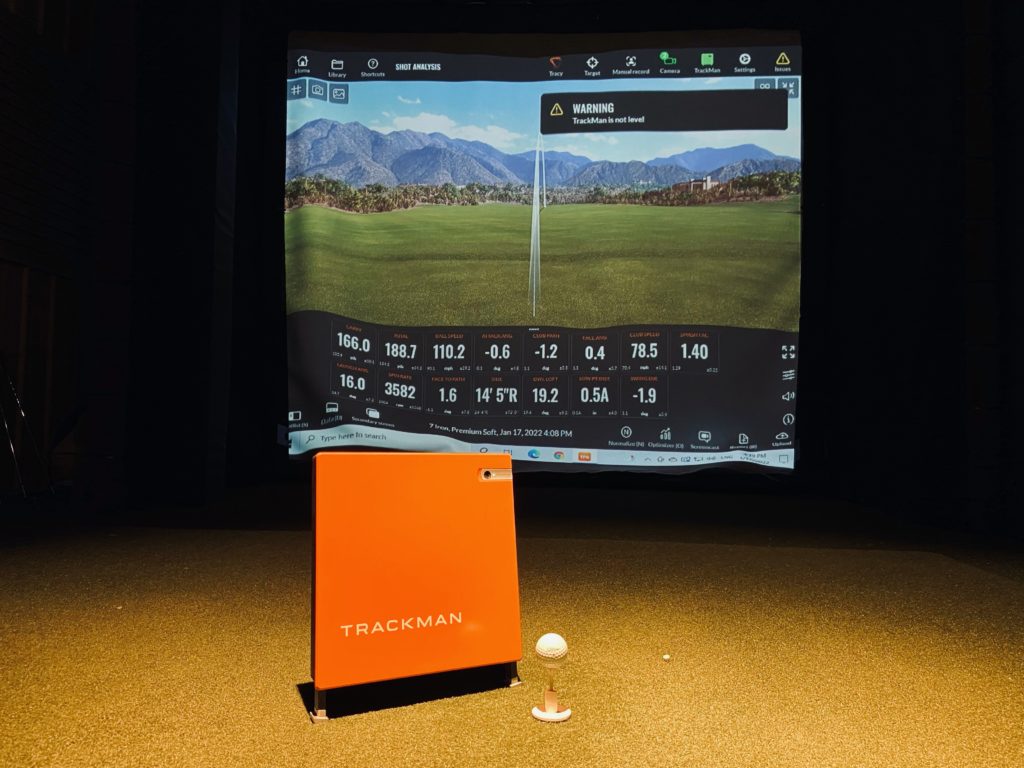 indoor golf simulator with trackman